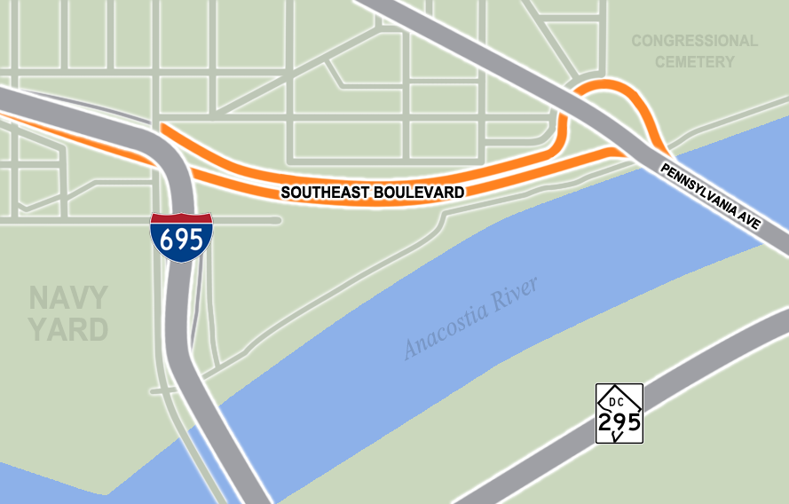 Southeast Boulevard is opening in D.C. (WTOP/Dave Dildine)