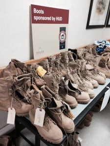 Homeless veterans in need of boots were able to get a pair at the event. 