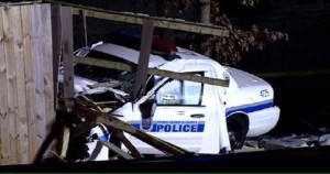 A police officer was killed when his car crashed in Lanham, Maryland early Saturday.