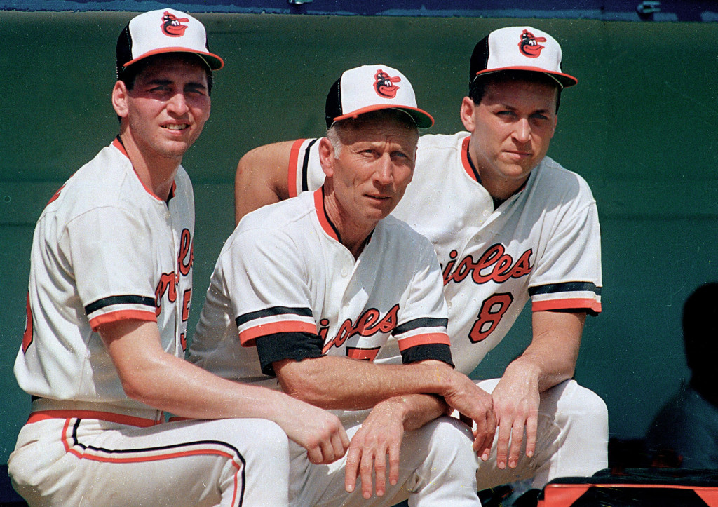 The Ripken family name is synonymous with the Orioles, from Billy (left) to Cal Sr. to Cal Jr. (AP Photo/Joe Skipper)