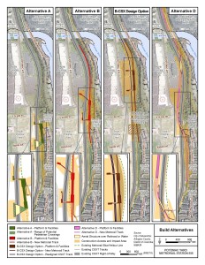 Build options for the Potomac Yard Metro Station. (Courtesy Potomacyardmetro,com)