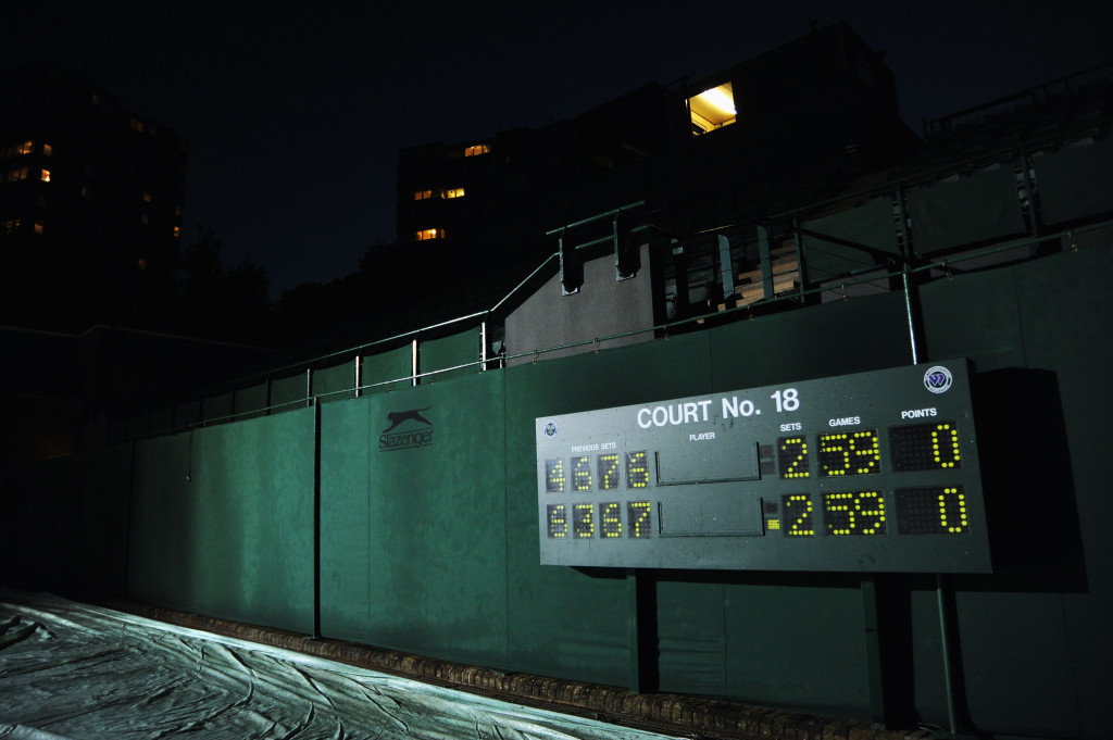 The scoreboard after Day 2 showed the marathon still in progress. (Photo by Getty Images)