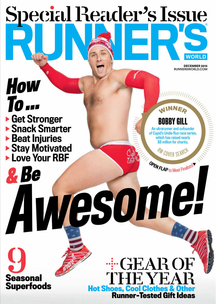 Gill was one of two winners to appear on the December issue of Runner's World, at newsstands now. (Runners World)