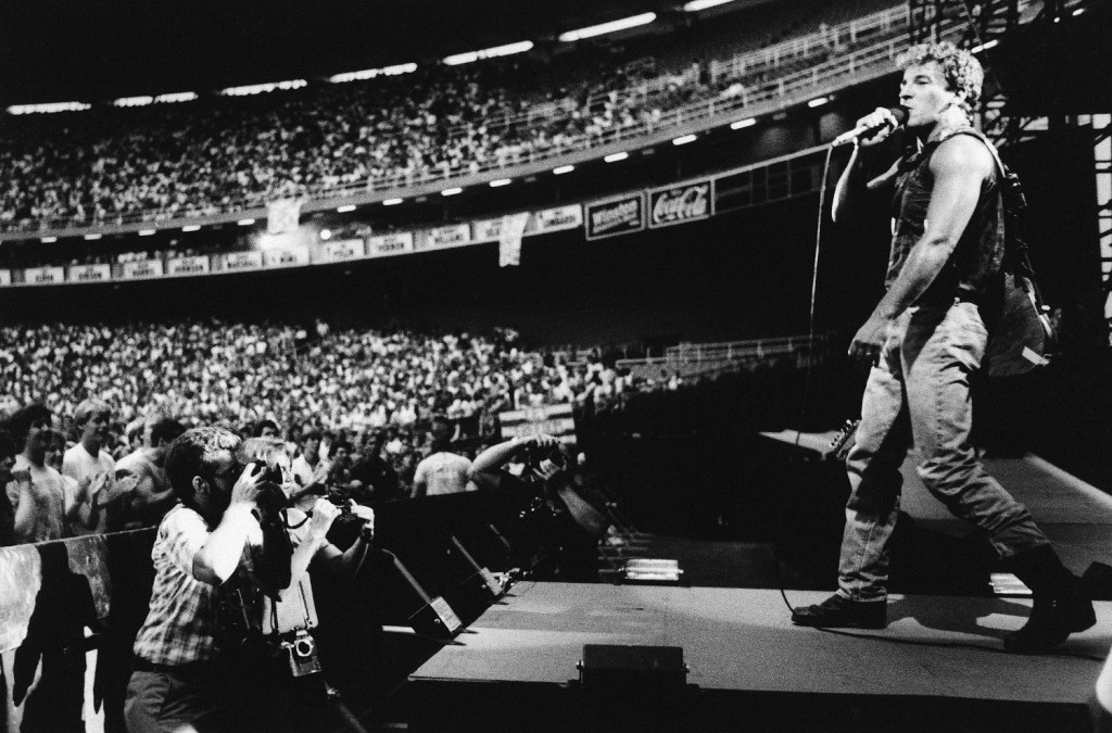 Bruce Springsteen launched his 1985 North American tour with this show at RFK.  (AP Photo/Scott Stewart)