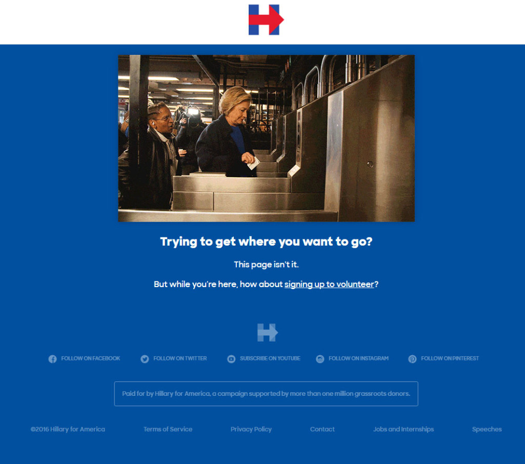 It's even better in full animation. (Screengrab from HillaryClinton.com)