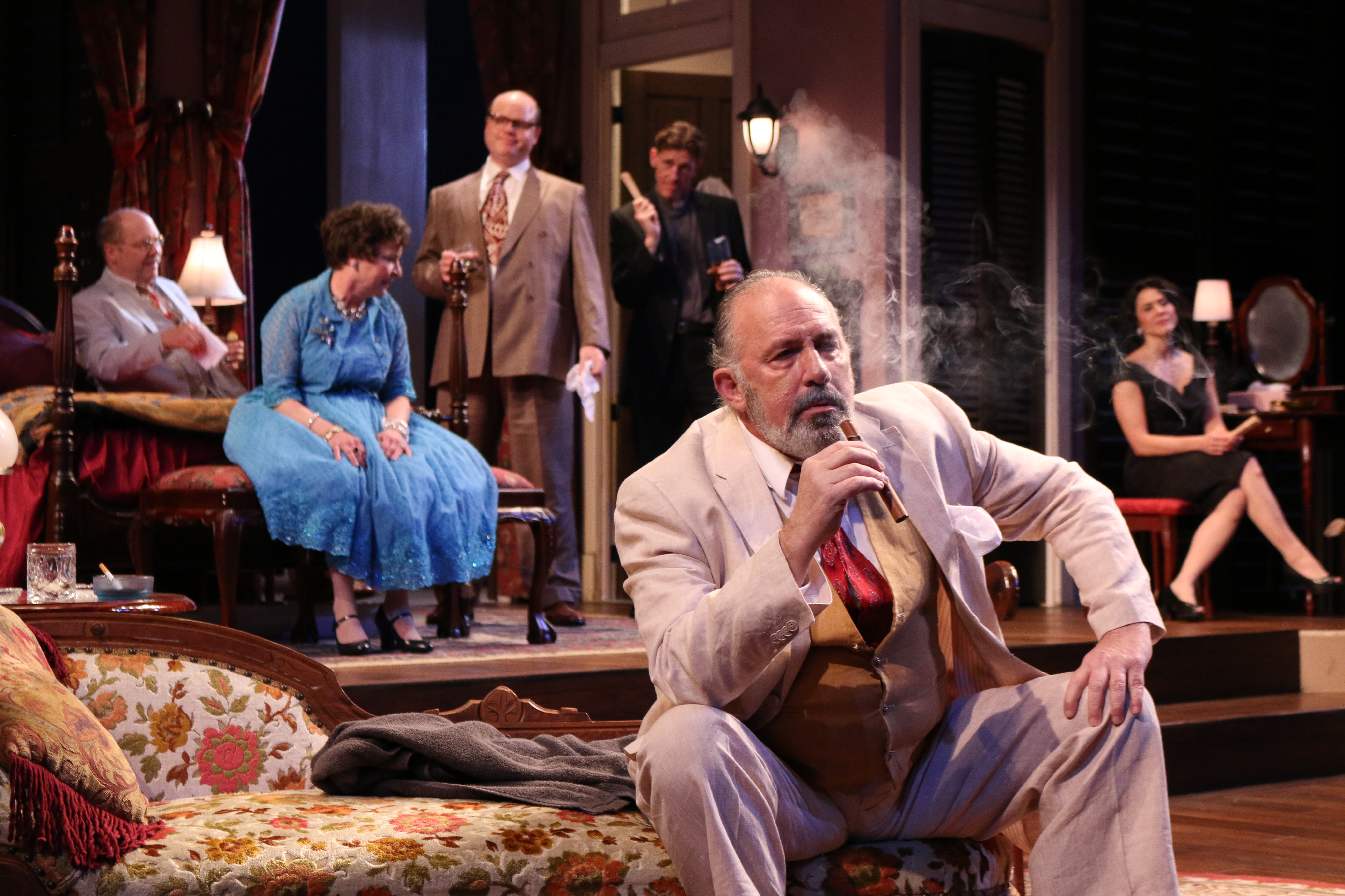 Rick Foucheux (front right) appears in 'Cat on a Hot Tin Roof' at Round House Theatre. (Cheyenne Michaels)