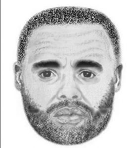 A sketch of the man police say sexually assaulted a teenage girl in the Briggs Chaney area of Silver Spring last week. (Courtesy of the Montgomery County Police Department)