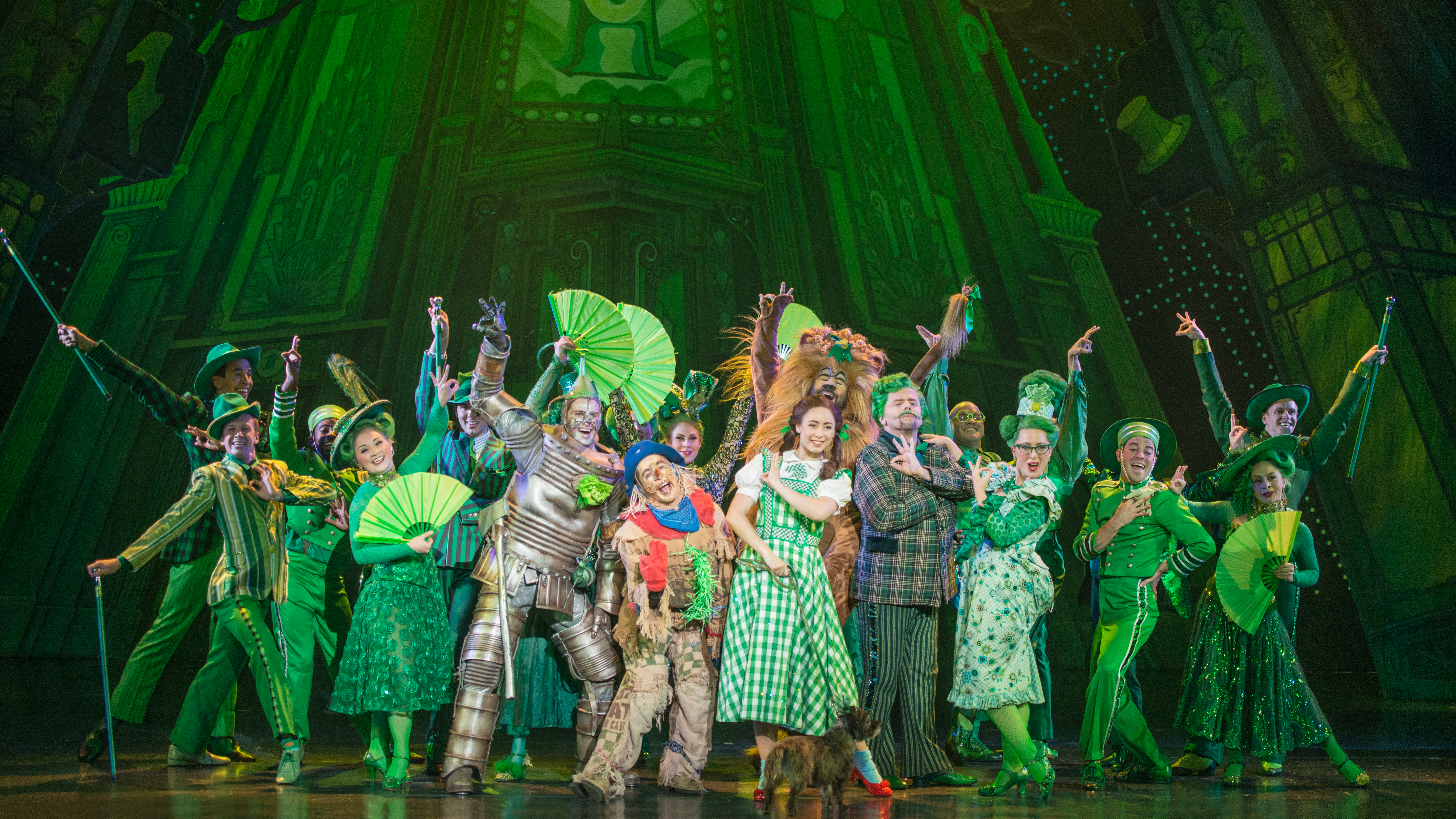 The company of "The Wizard of Oz" performs “Merry Old Land of Oz” in "The Wizard of Oz" at the National Theatre. (Daniel A. Swalec)