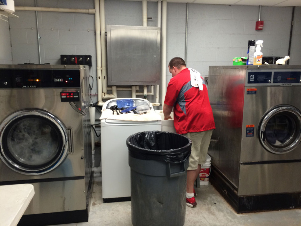 The life of a clubhouse manager involves a lot of cooking and laundry. (WTOP/Noah Frank)