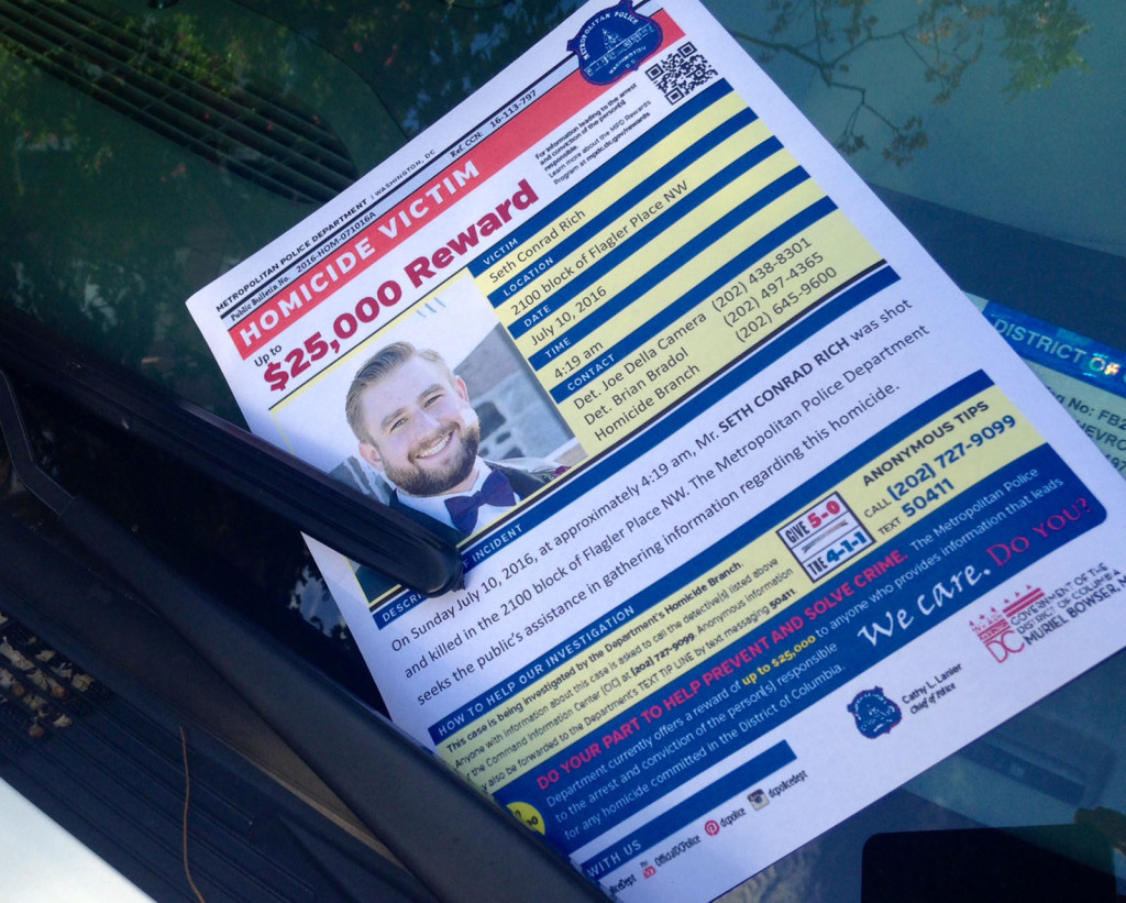 The family of Seth Rich, the Democratic National Committee staffer who was killed three weeks ago in Northwest D.C., asks the public for help on the case. (WTOP/Megan Cloherty)