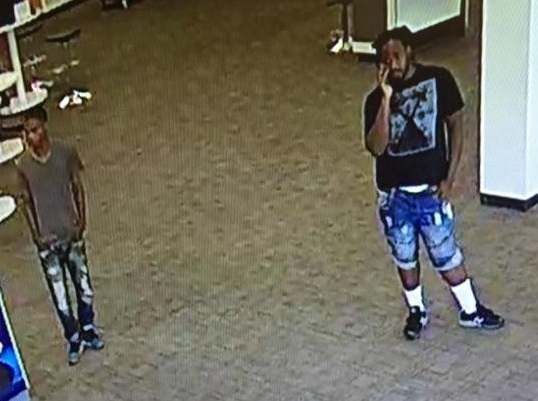 Two suspects in the July 20 robbery at an AT&T store in Rockville. (Courtesy of the Montgomery County Police Department)