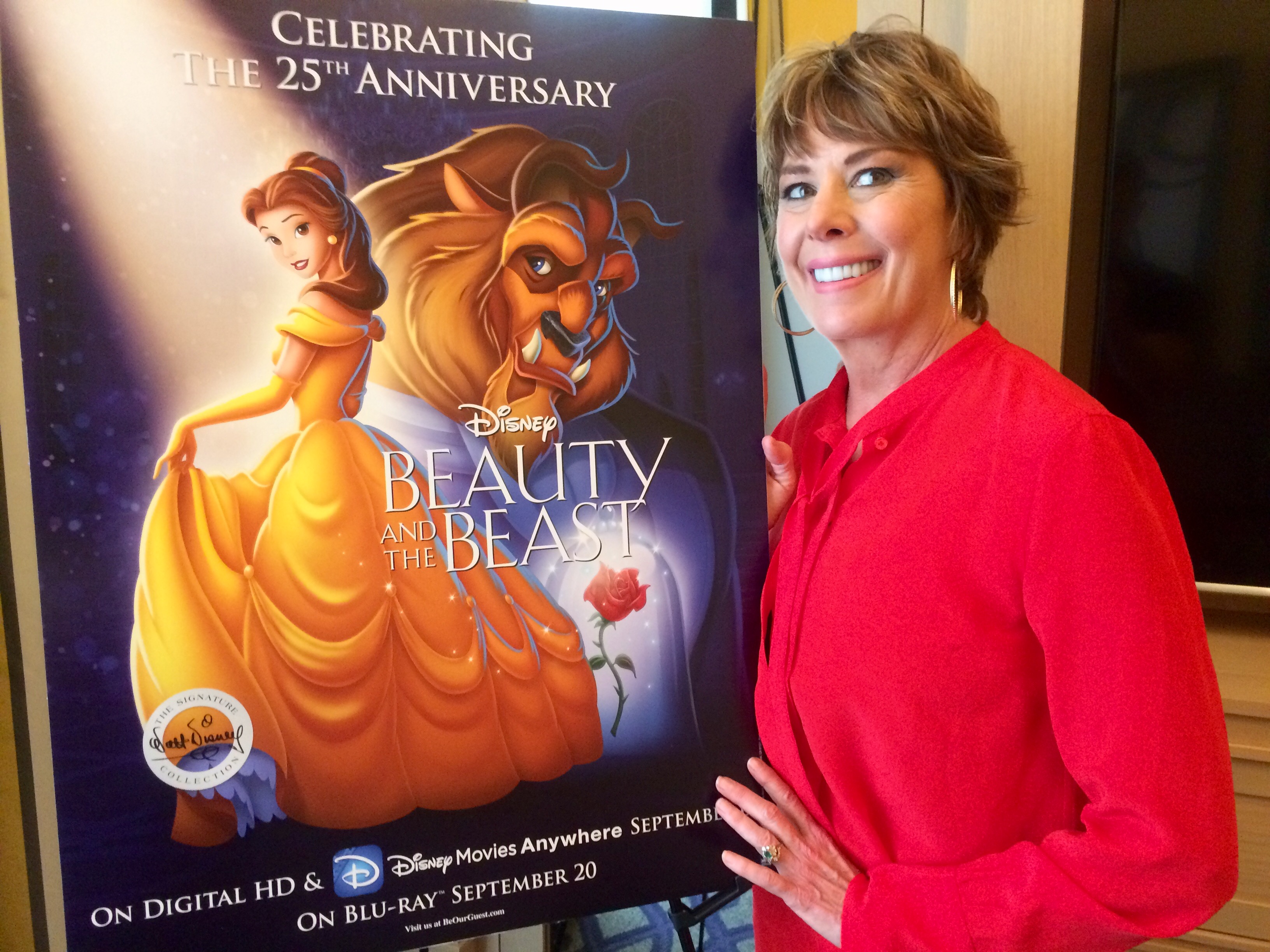 Paige O'Hara, who voiced Belle, visits D.C. to promote the 25th anniversary Blu Ray of Disney's "Beauty and the Beast." (WTOP/Jason Fraley)