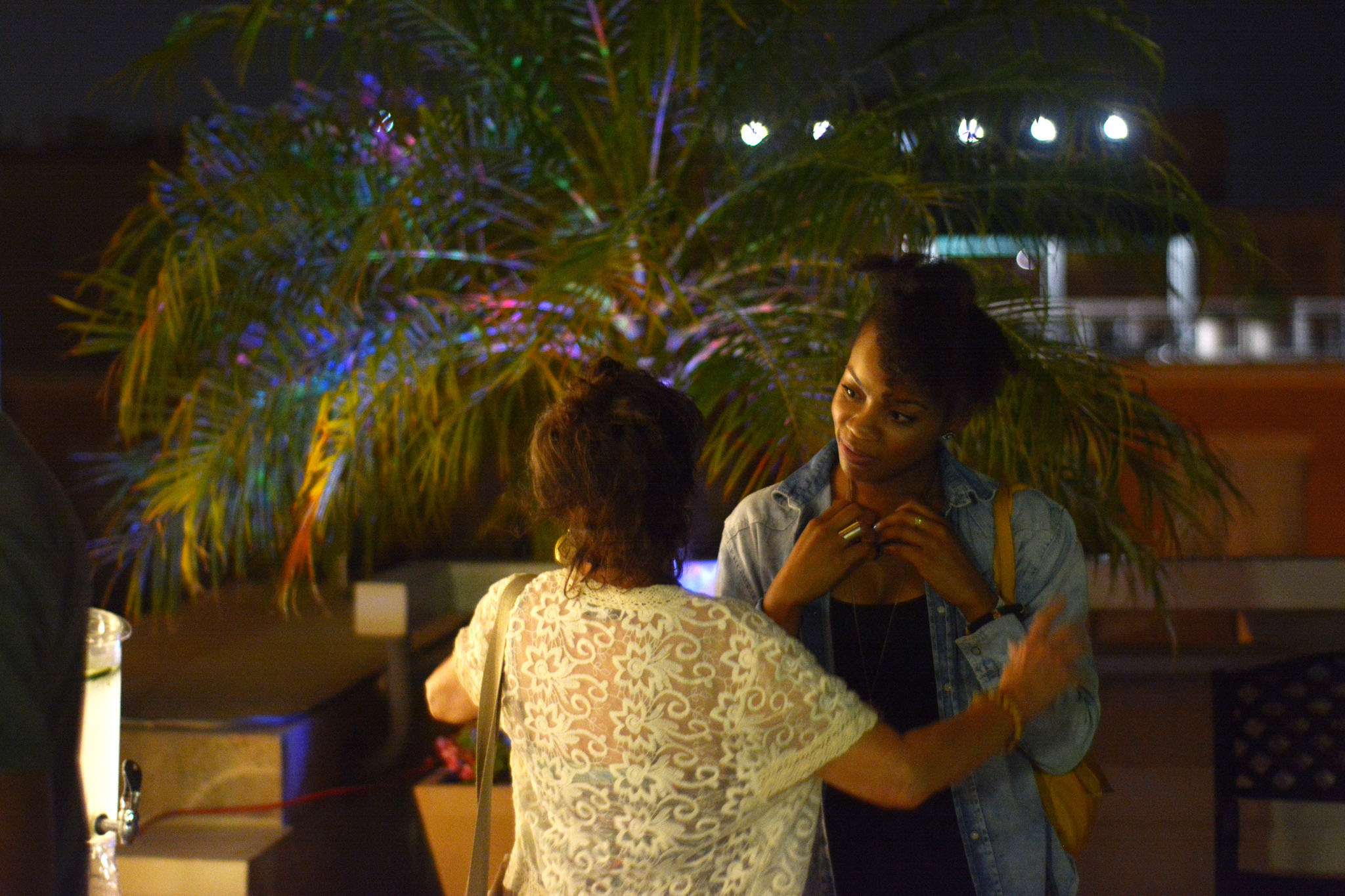 Filmmakers and guests mingle at a rooftop party at DC Shorts. (Courtesy DC Shorts)