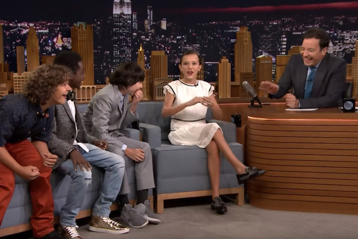 Stranger Things Kids Cut Up With Fallon On Tonight Show Video W