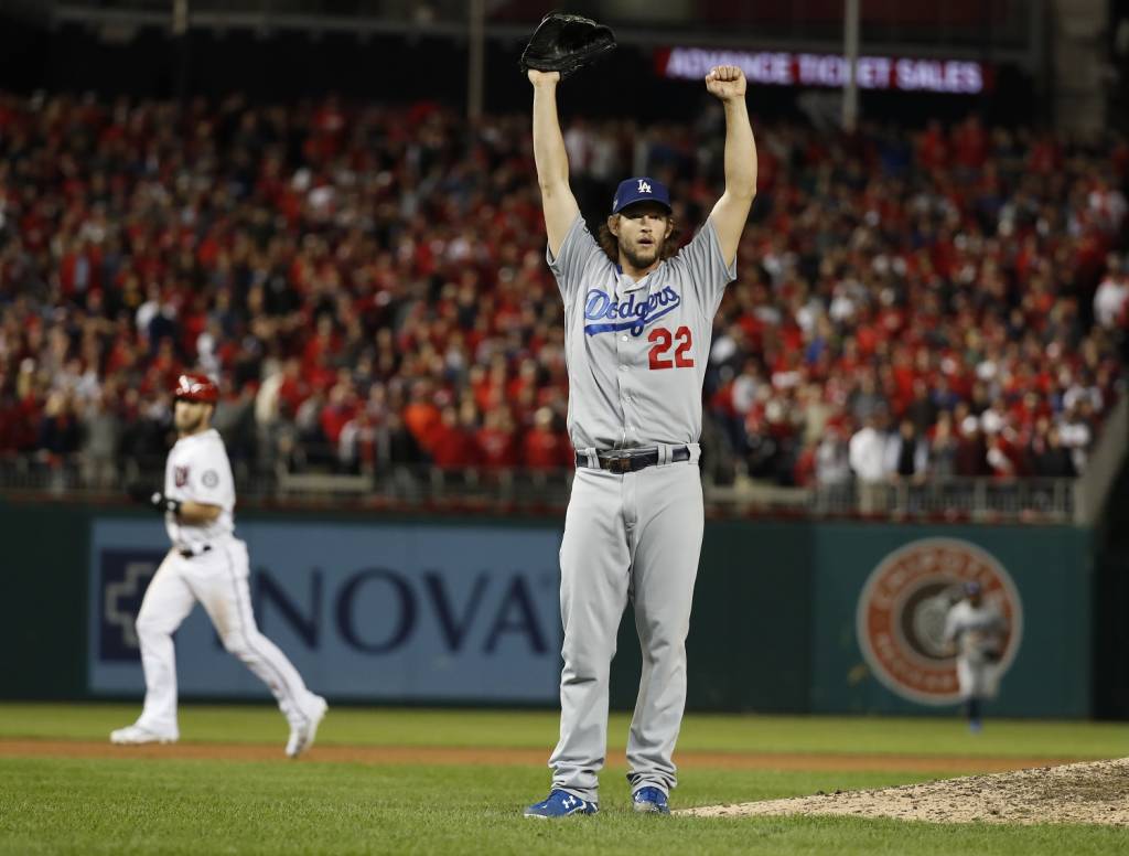 In the end, Clayton Kershaw stood on the mound to finish the Nationals' season. (AP Photo/Alex Brandon)