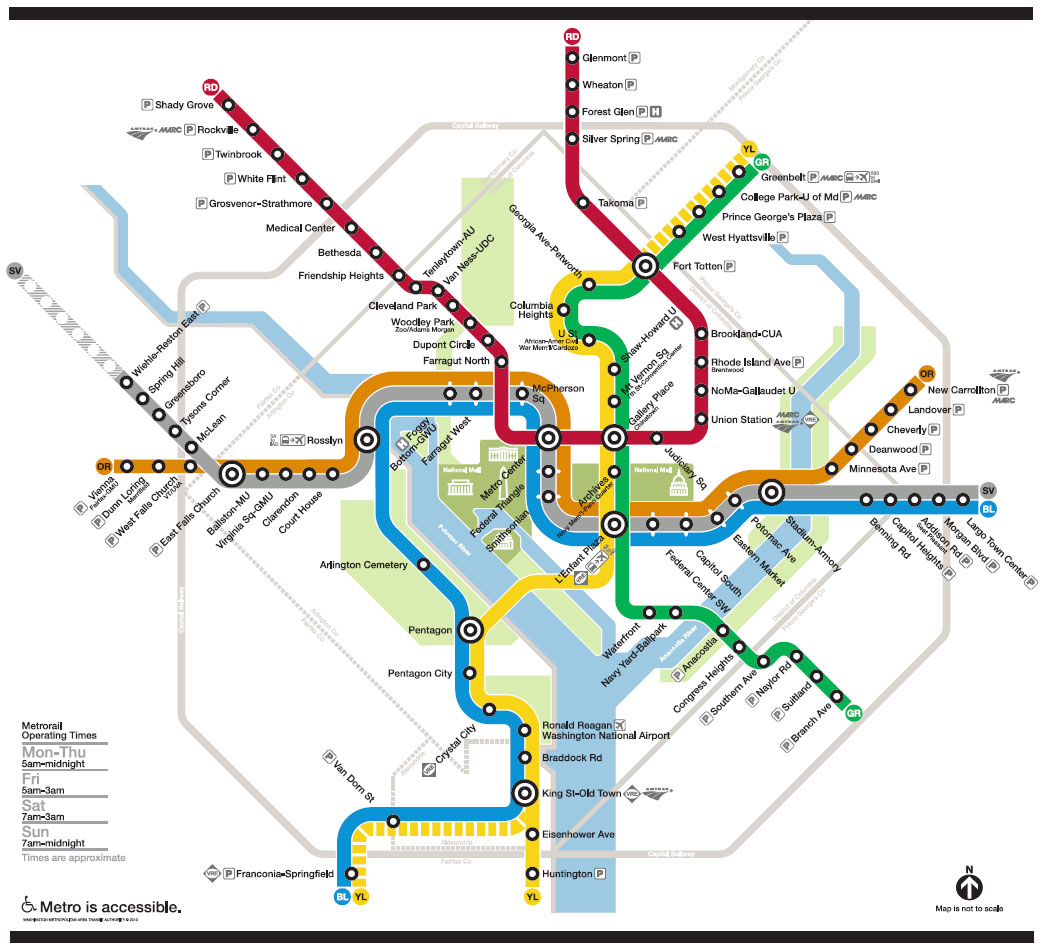 A map of the Metro system. 