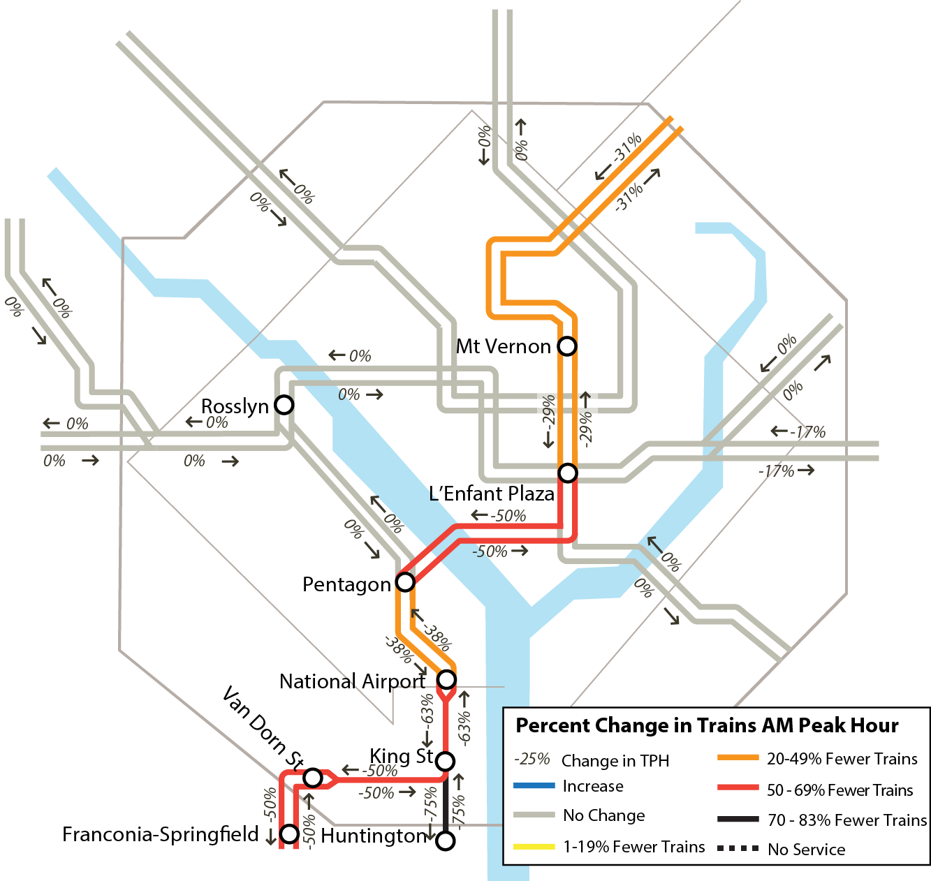 The second phase of the 13th Metro track-work surge. (Courtesy WMATA)