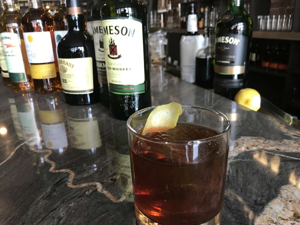 "The Black Irish" draws from two classic cocktails: the old fashioned and the Irish coffee. If you don’t want to make it at home, you can find it on the menu at Jack Rose.
