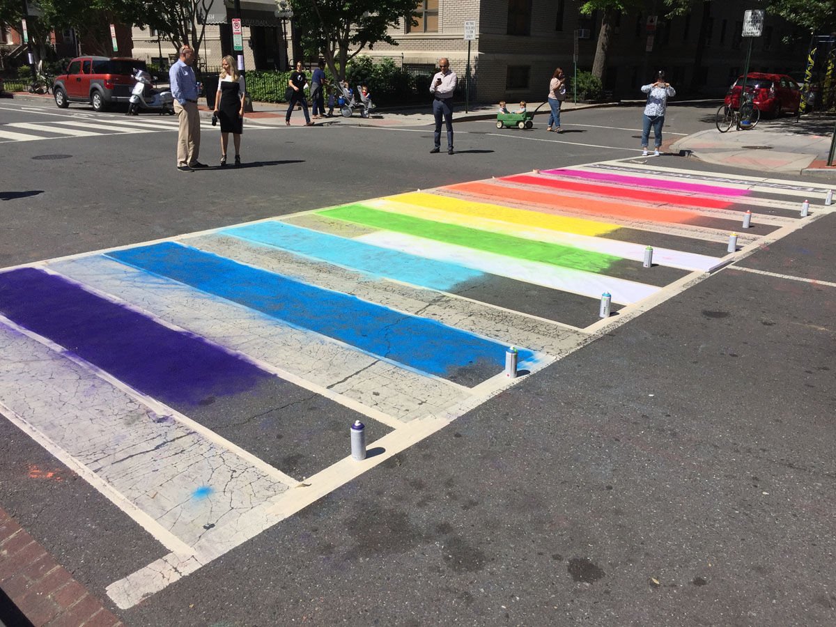 Dc Unveils Rainbow Crosswalks For Capital Pride Wtop
