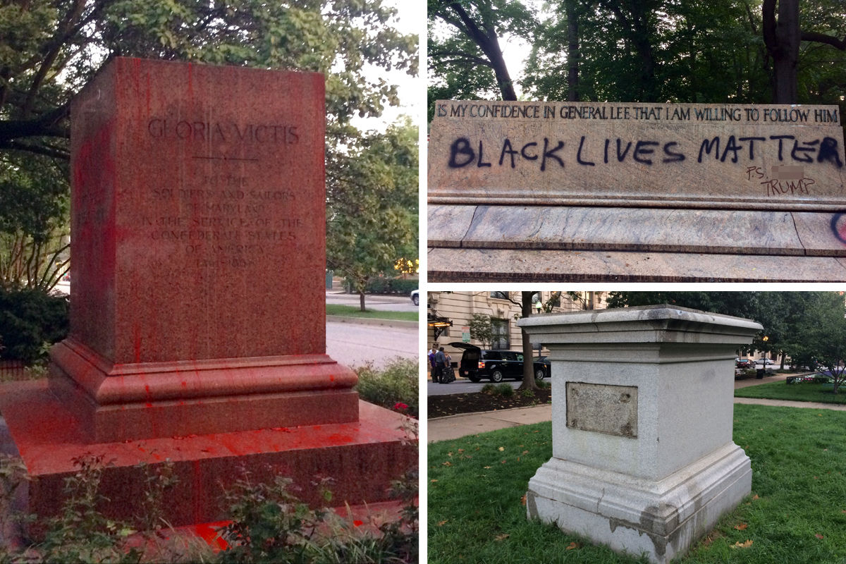 Baltimore tears down Confederate statues WTOP