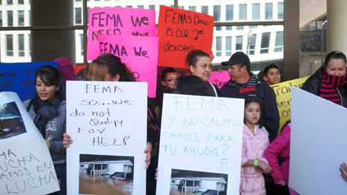 Va. flood victims protest for FEMA aid