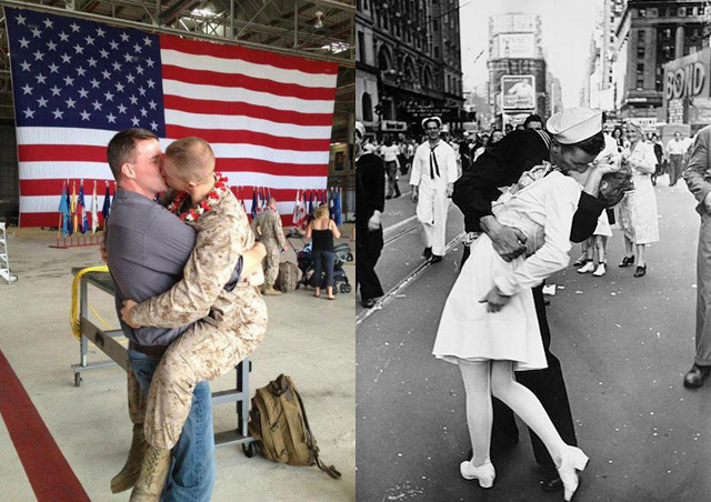 Photo of gay Marine’s homecoming kiss goes viral