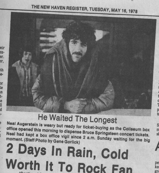 Getting front-row tickets to Springsteen 34 years ago