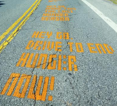 On road to Camp David, tweets read ‘end hunger’