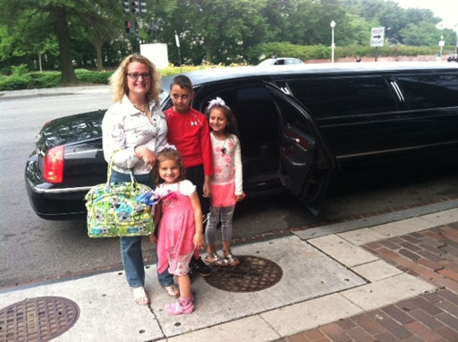 Commuter Idle winner enjoys her limo ride to work