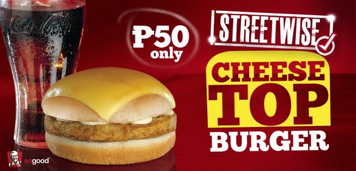 KFC puts cheese on top of burger bun