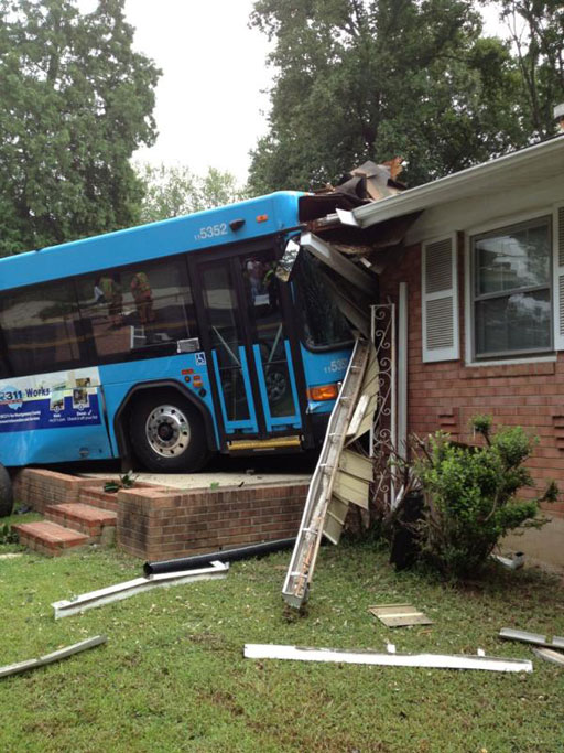 Ride On bus crashes into home in Silver Spring