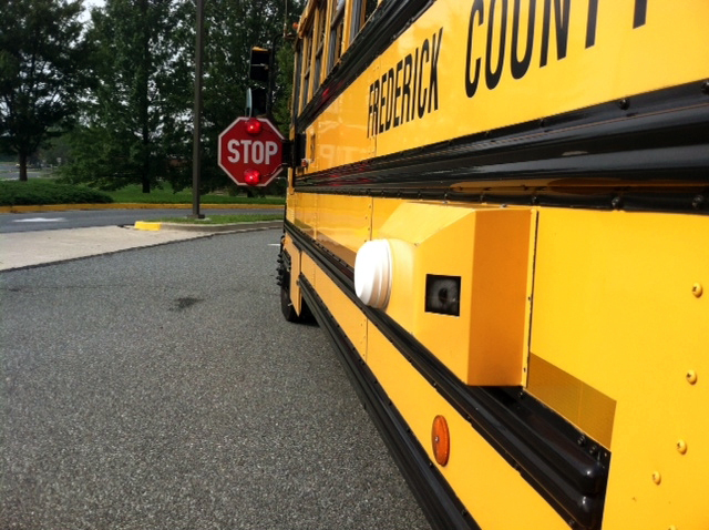 Frederick County school buses equipped with stop sign cams