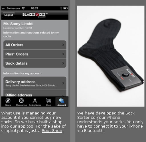 Let your phone dress you: Smart socks that match themselves