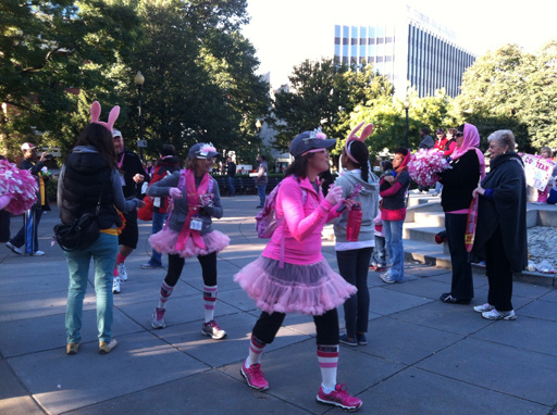 Walking to find a cure for breast cancer