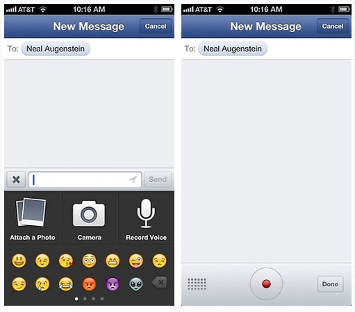 New Facebook message method: Talking