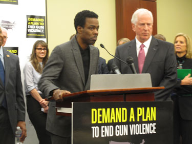 Celebrities, shooting victims and civil rights leaders gather on gun control
