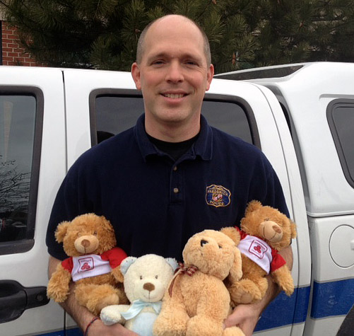 Teddy bears tag along with Frederick police