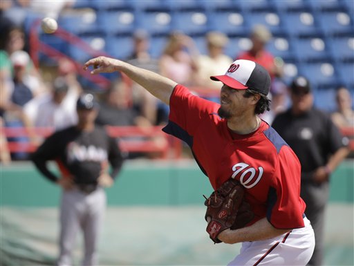 Haren makes Nats debut in loss to the Marlins