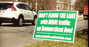 ‘Don’t flood the lake’ signs tackle Chevy Chase gridlock