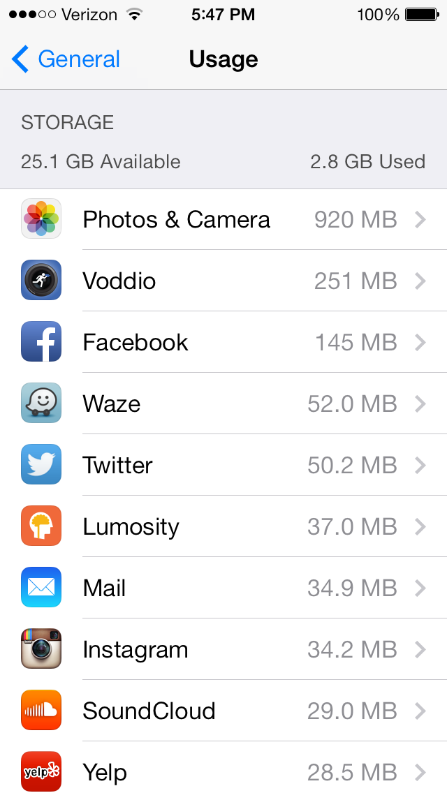 Reclaiming space iOS7 took from your iPhone