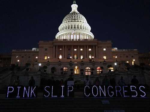 As Capitol Building goes dark, protests light up