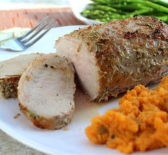 Weekly Scramble recipe: Rosemary-garlic pork with whipped sweet potatoes