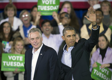 The final push: Obama campaigns for McAuliffe
