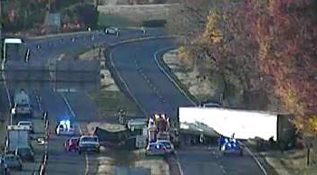 Overturned tractor-trailer causes delays on Route 29/Lee Highway in Va.