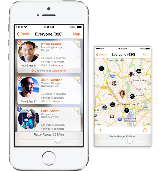 SocialRadar: Who’s nearby and how do you know them?
