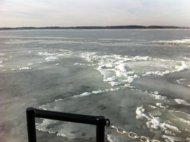 Cold temps keep icebreakers busy along the bay