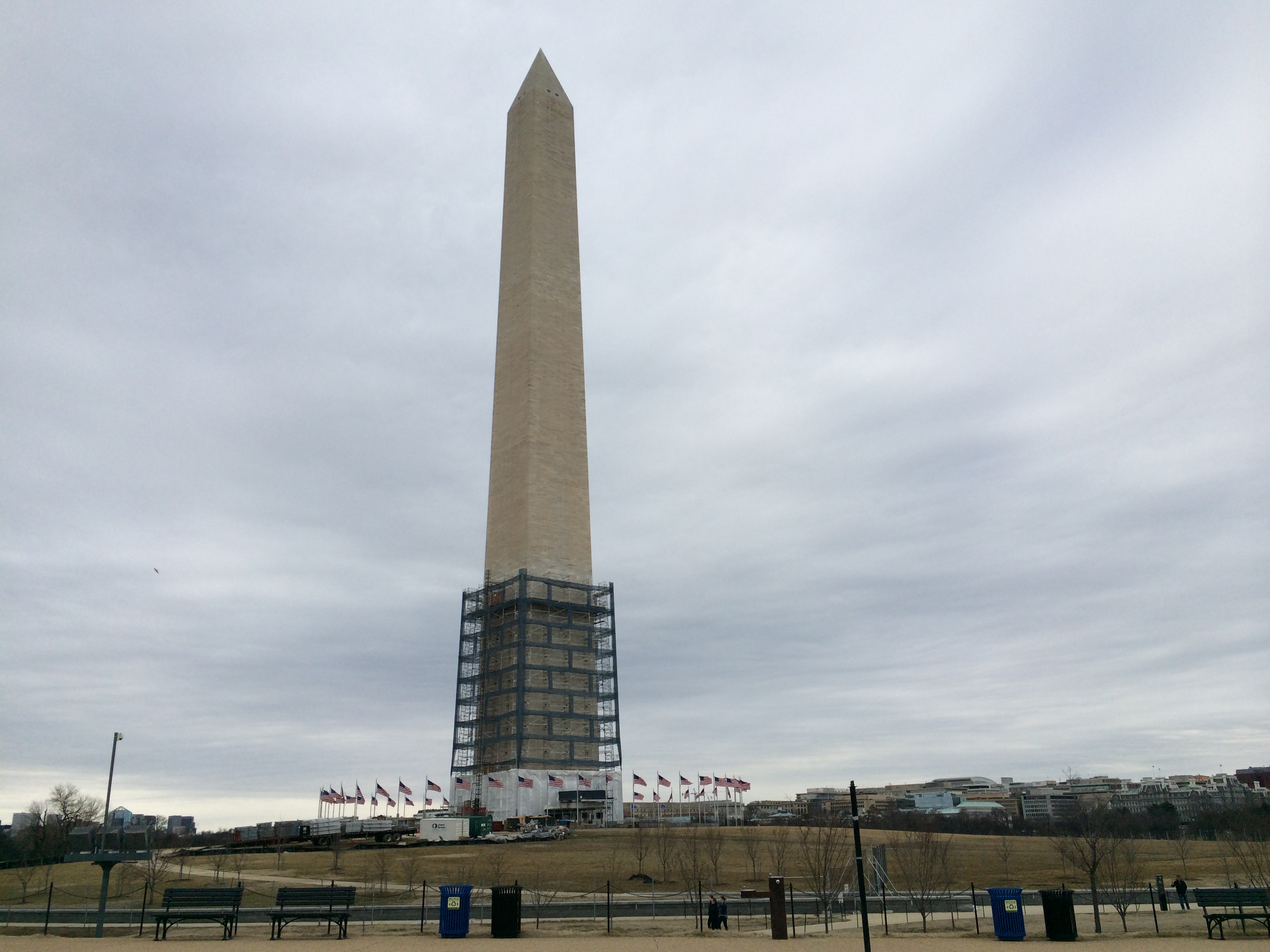 Washington Monument construction continues