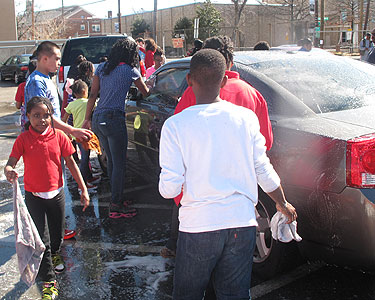Car wash held to raise funds for wounded girl