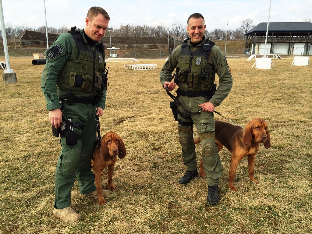 Fairfax County police get ready to let the dogs out