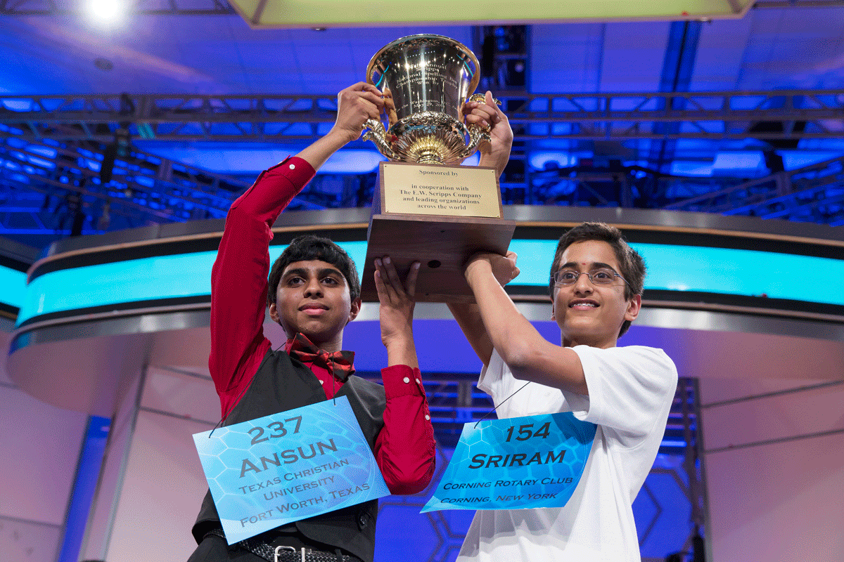 Co-Champs in spelling bee for first time in 52 years